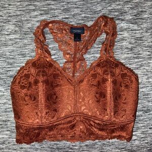 Daytrip Lace Bralette in Rust